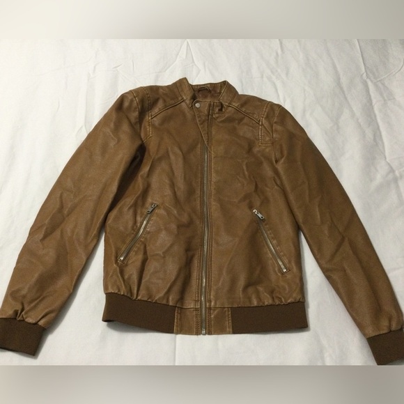 Pull&Bear Other - PULL & BEAR Brown Faux Leather Jacket Size M